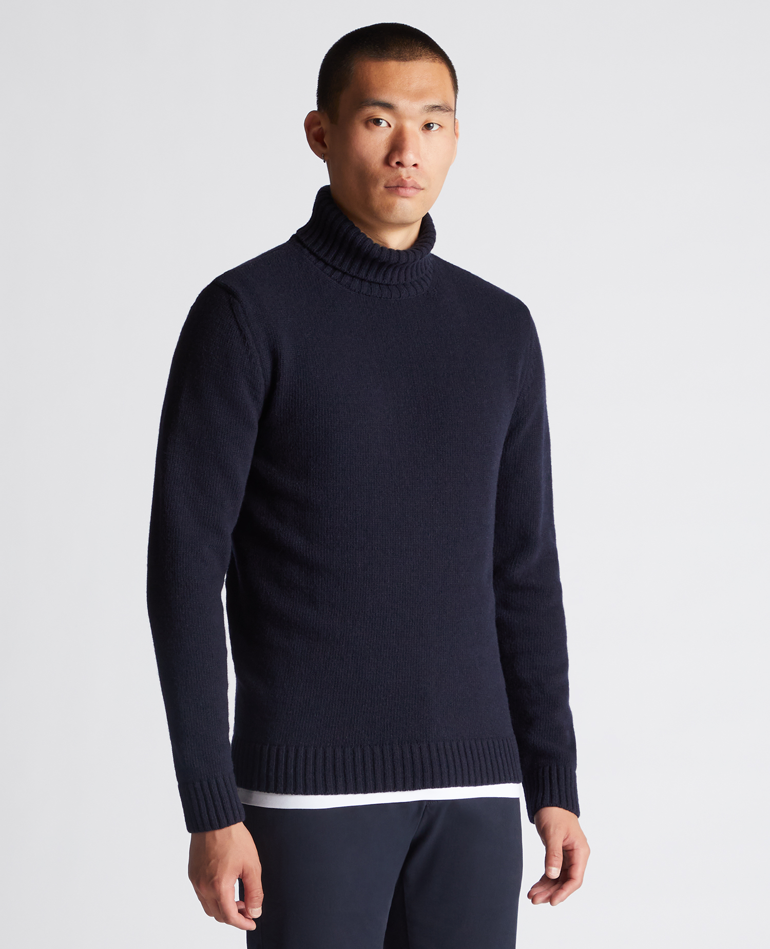 Mens roll neck sweater hotsell