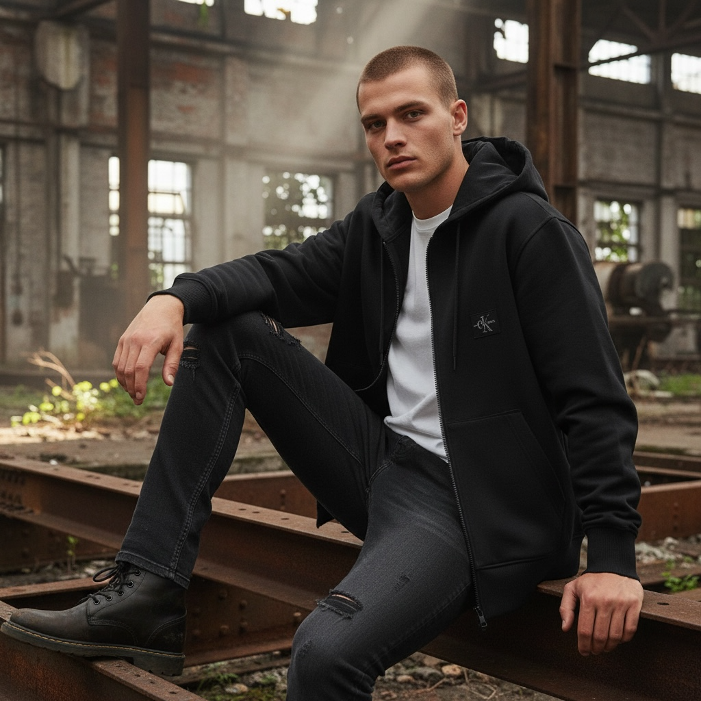 CALVIN KLEIN ZIP THROUGH HOODY