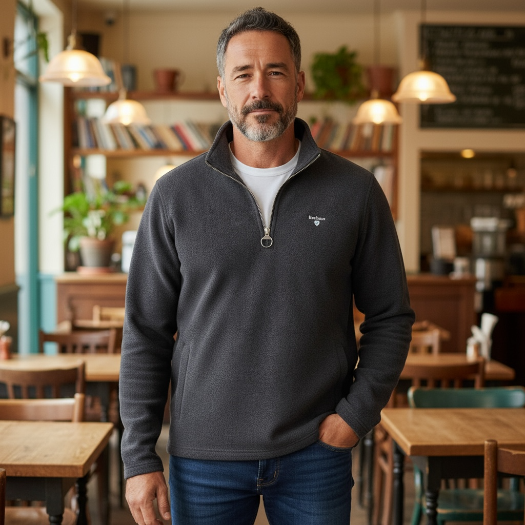 BARBOUR ESSENTIALS 1/2 ZIP FLEECE