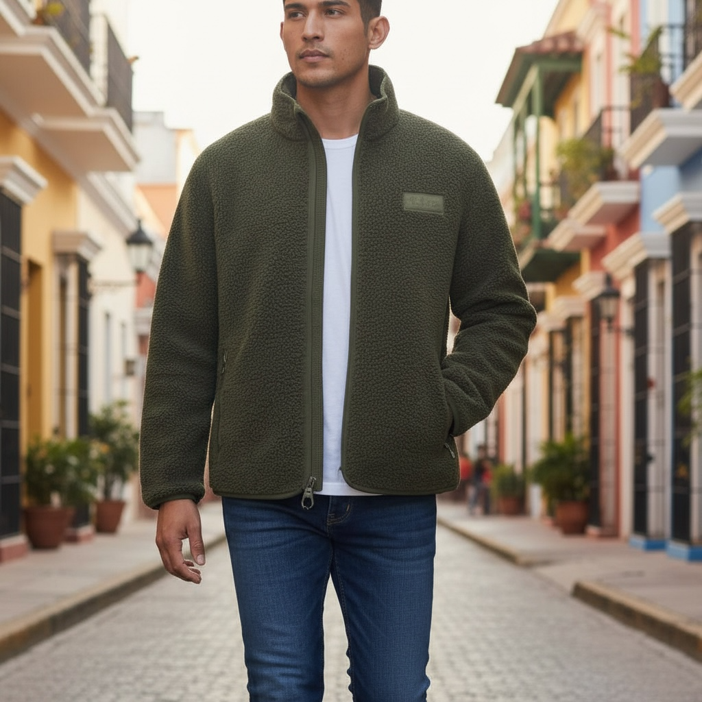 BARBOUR REVERSEABLE FERN FLEECE JACKET