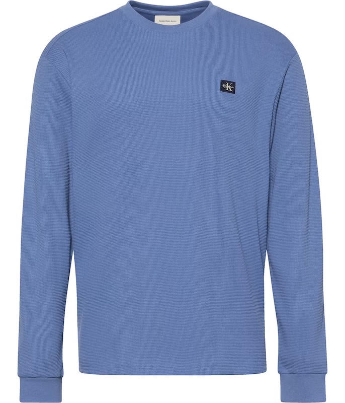 CALVIN KLEIN LS WAFFLE BADGE TOP