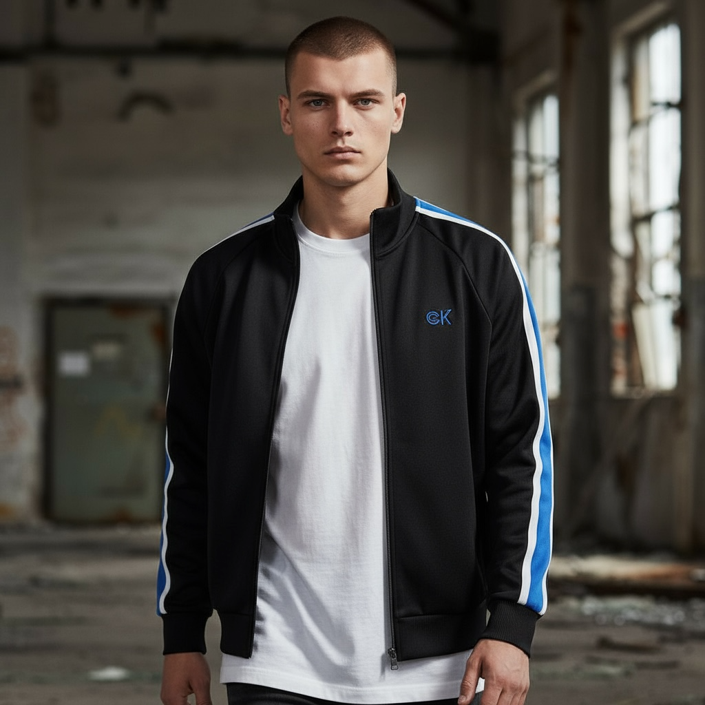 CALVIN KLEIN STRETCH TWILL TRACK TOP