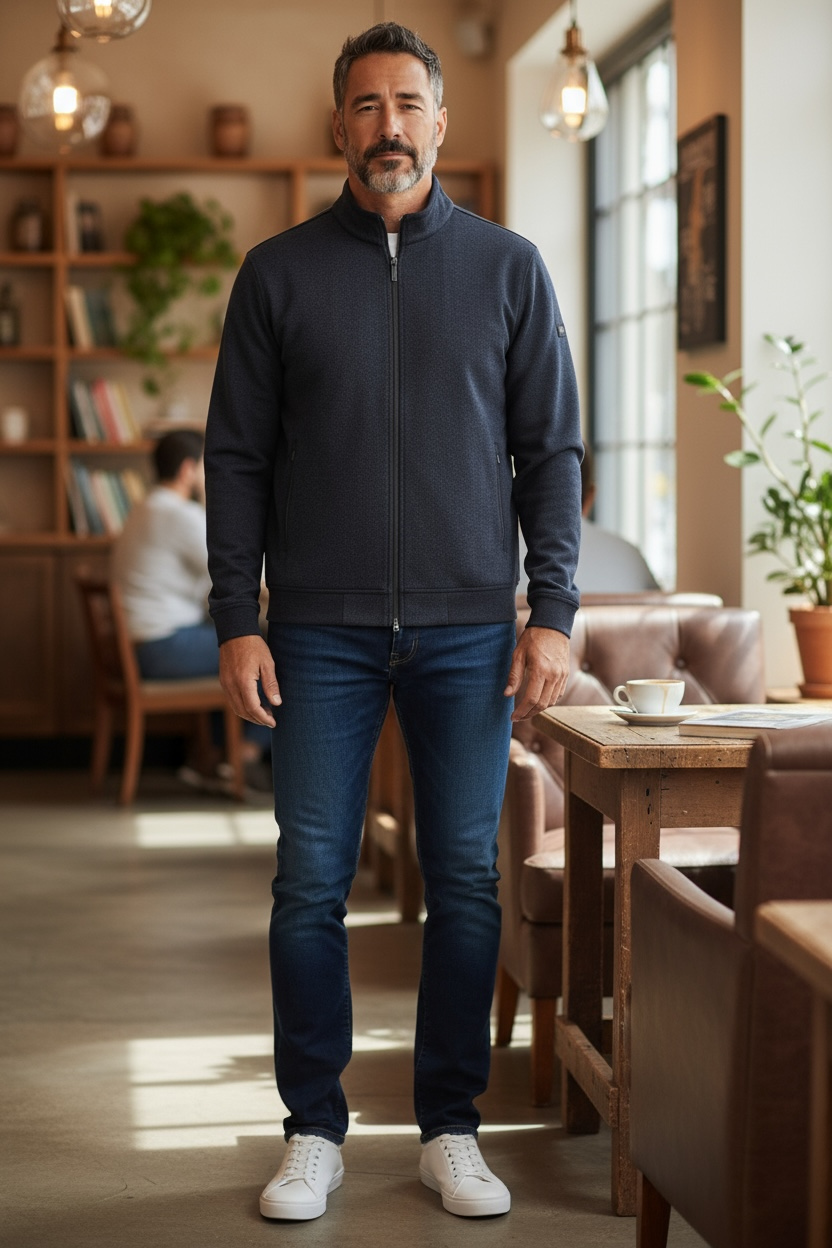 BUGATTI ZIPPED SWEAT