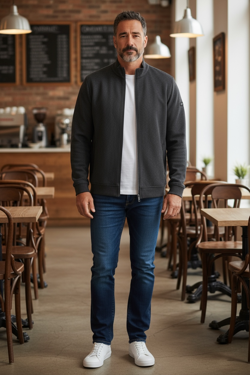 BUGATTI ZIPPED SWEATSHIRT