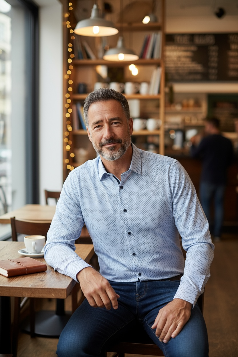 BUGATTI NAVY PRINT SHIRT