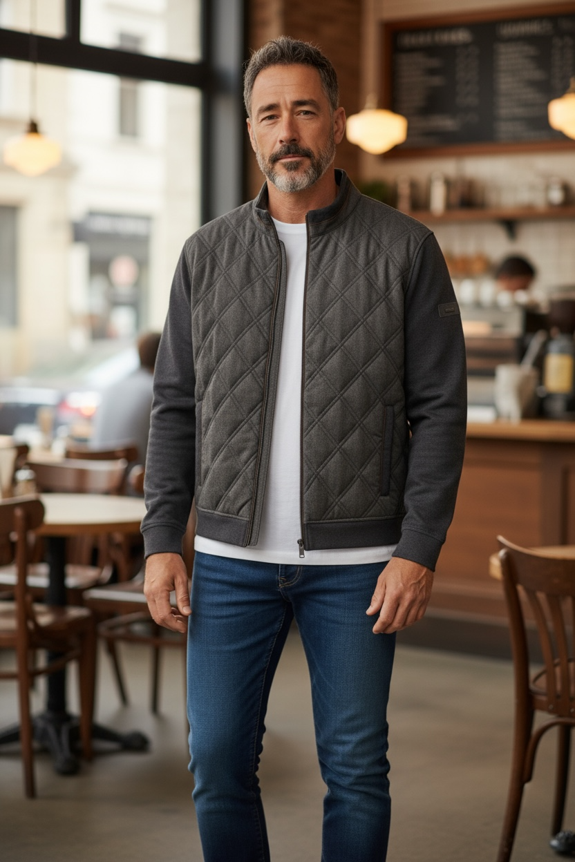 BUGATTI CHARCOAL HYBRID JACKET