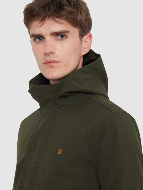 FARAH BRYDON SOFTSHELL GREEN HOODED JACKET - Image 2