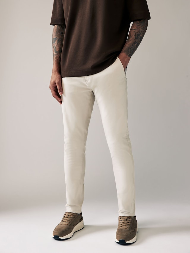 NALA CREAM Y LYON SLIM STRETCH CHINOS