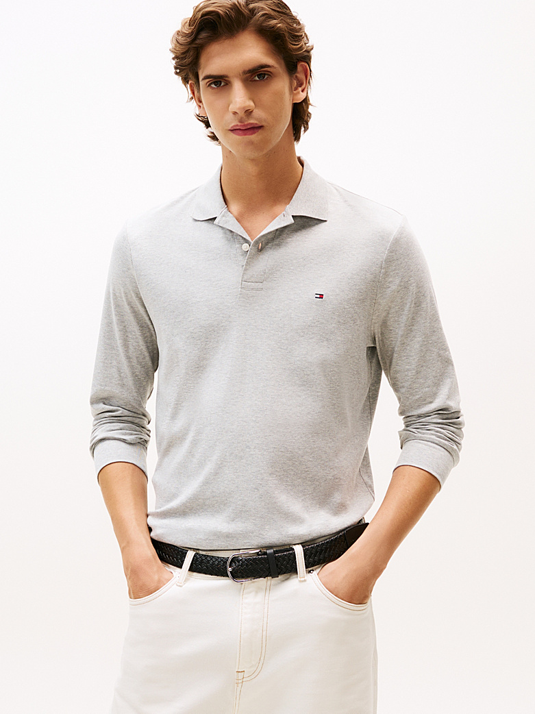 TOMMY HIILFIGER LS LIQUID COTTON POLO