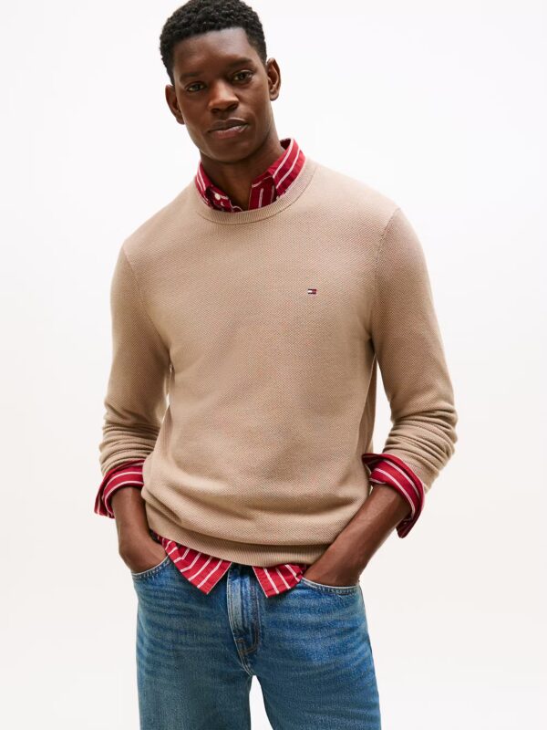 TOMMY HILFIGER ESS STRUCTURE COTTON SWEATER - Image 2