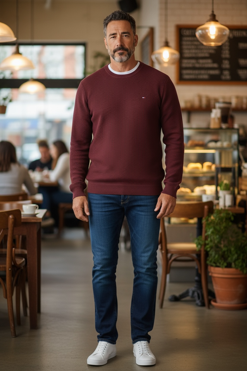 TOMMY HILFIGER ESS STRUCTURE COTTON SWEATER