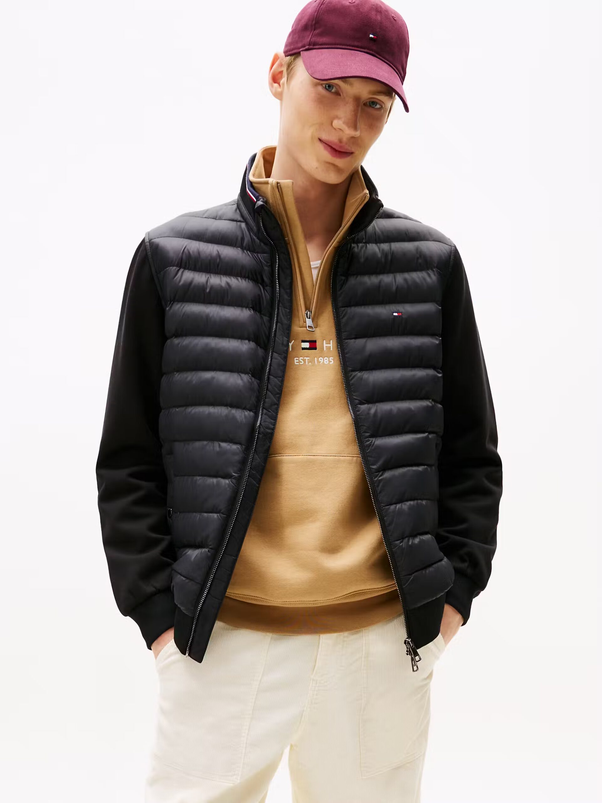 TOMMY HILFIGER MIX MEDIA ESS HYBRID JACKET