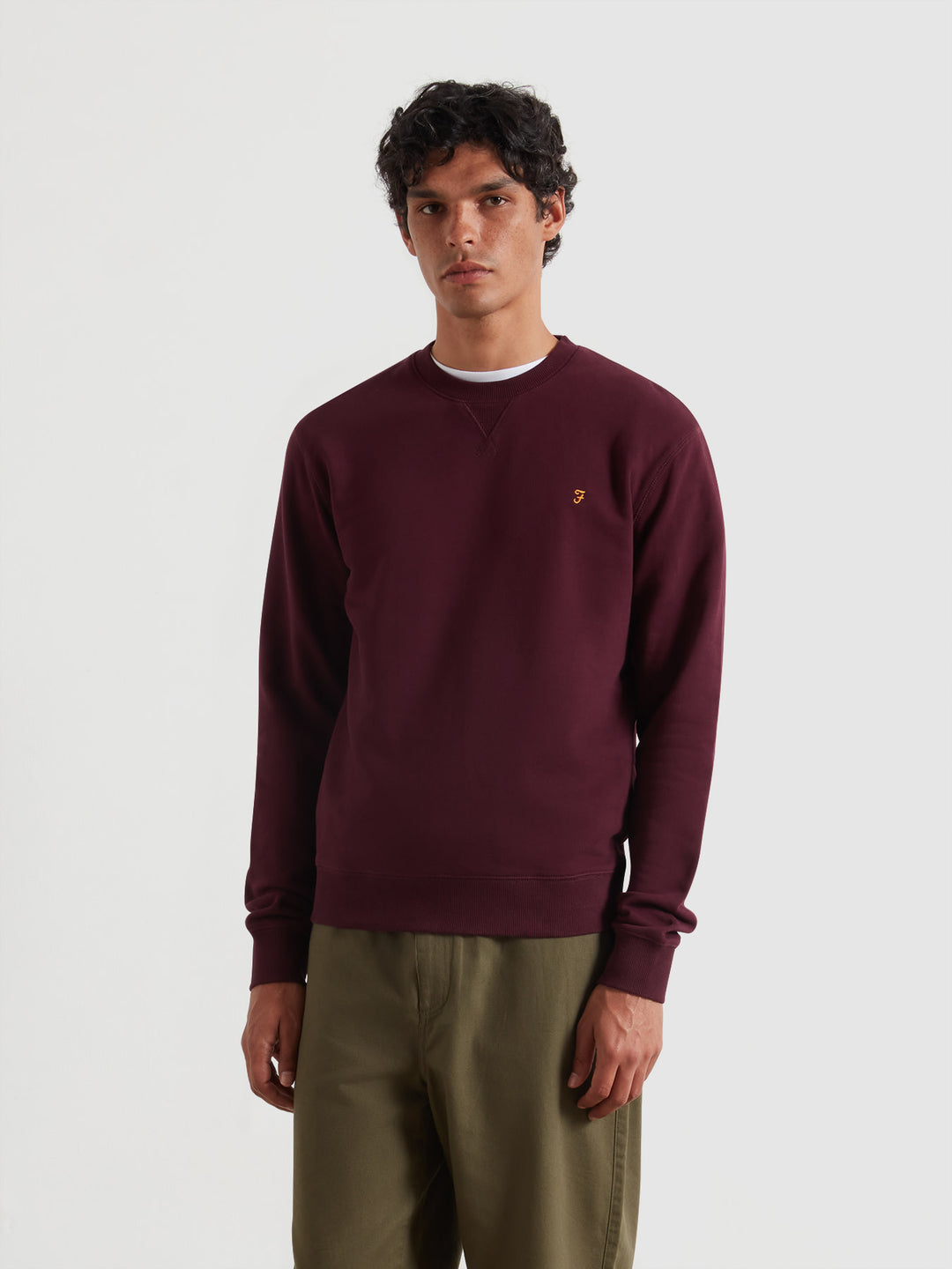 FARAH TIM NEW CREW BORDEAUX SWEAT