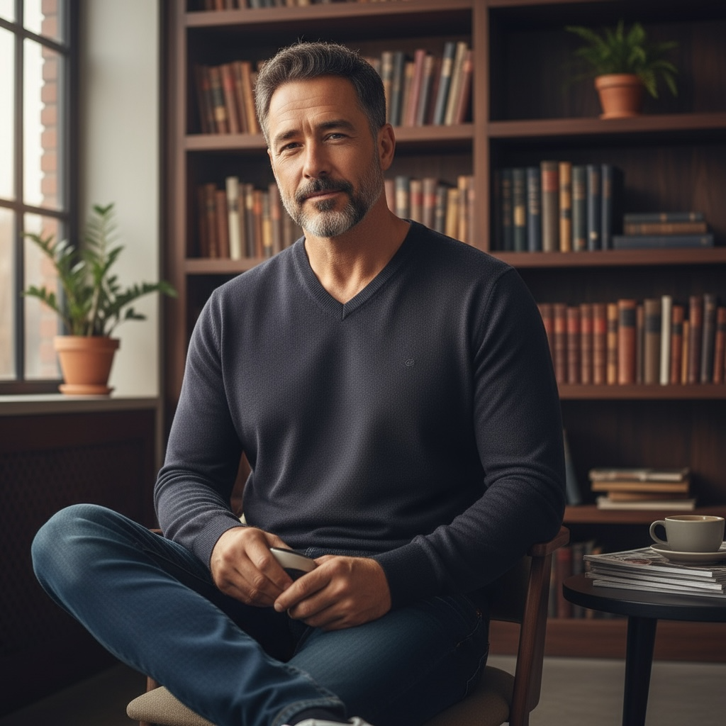 CASA MODA V NECK COTTON  SWEATER