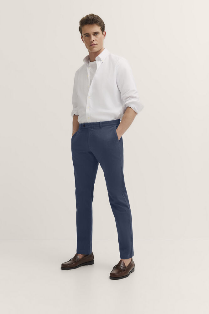 BUGATTI STEEL BLUE CHINO