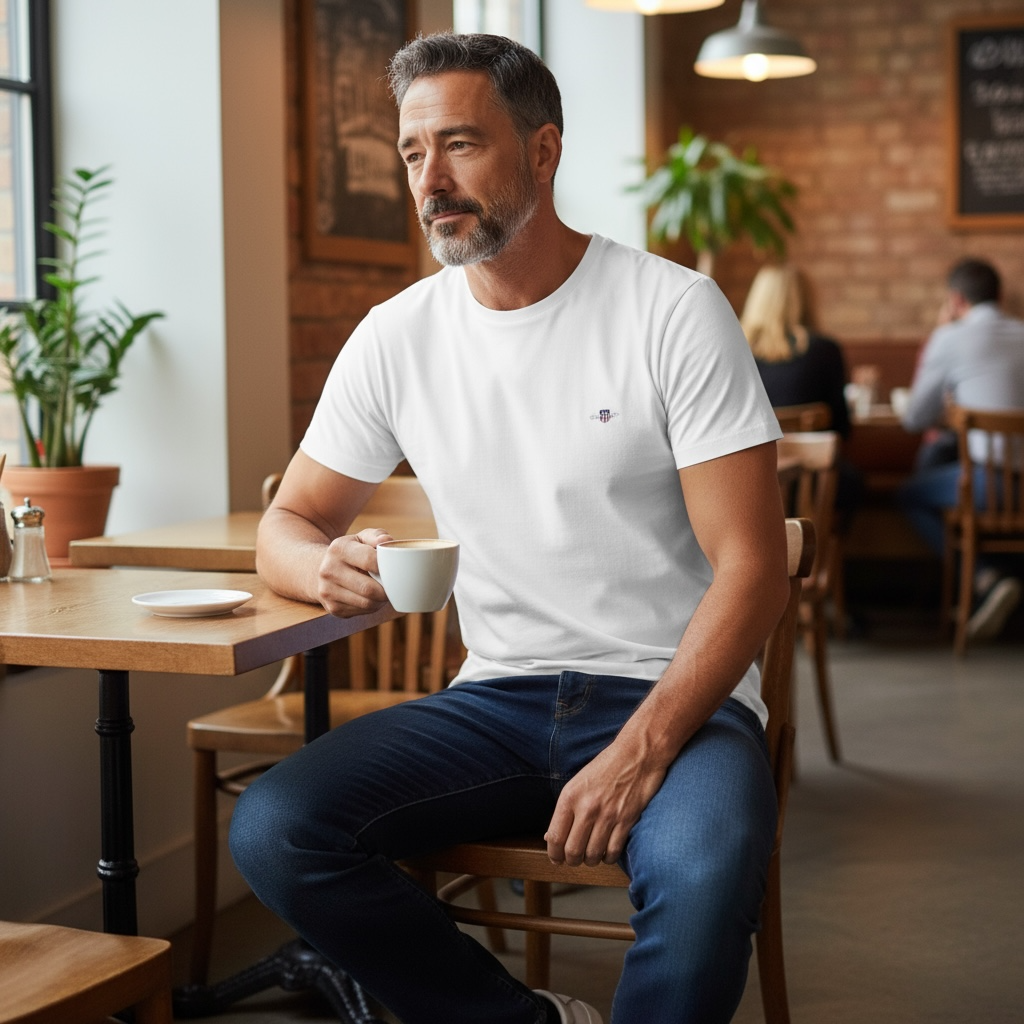 GANT REG SHIELD SS WHITE TEE