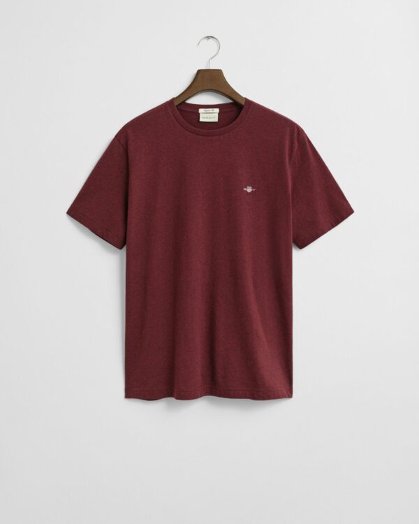 GANT REG SHIELD SS WINE TEE SHIRT - Image 2
