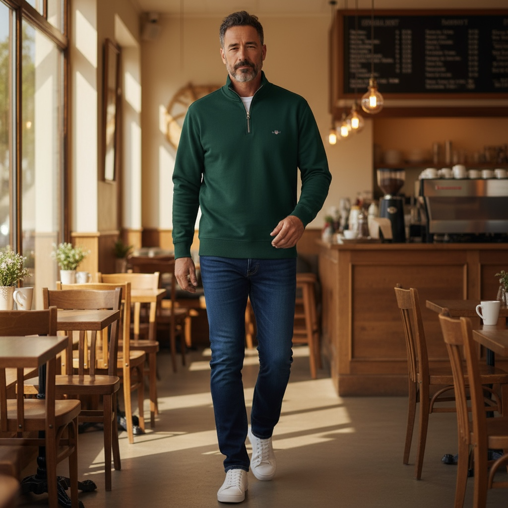 GANT REG SHIELD 1/2 ZIP SWEAT