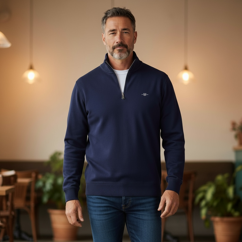 GANT REG SHIELD 1/2 ZIP SWEAT