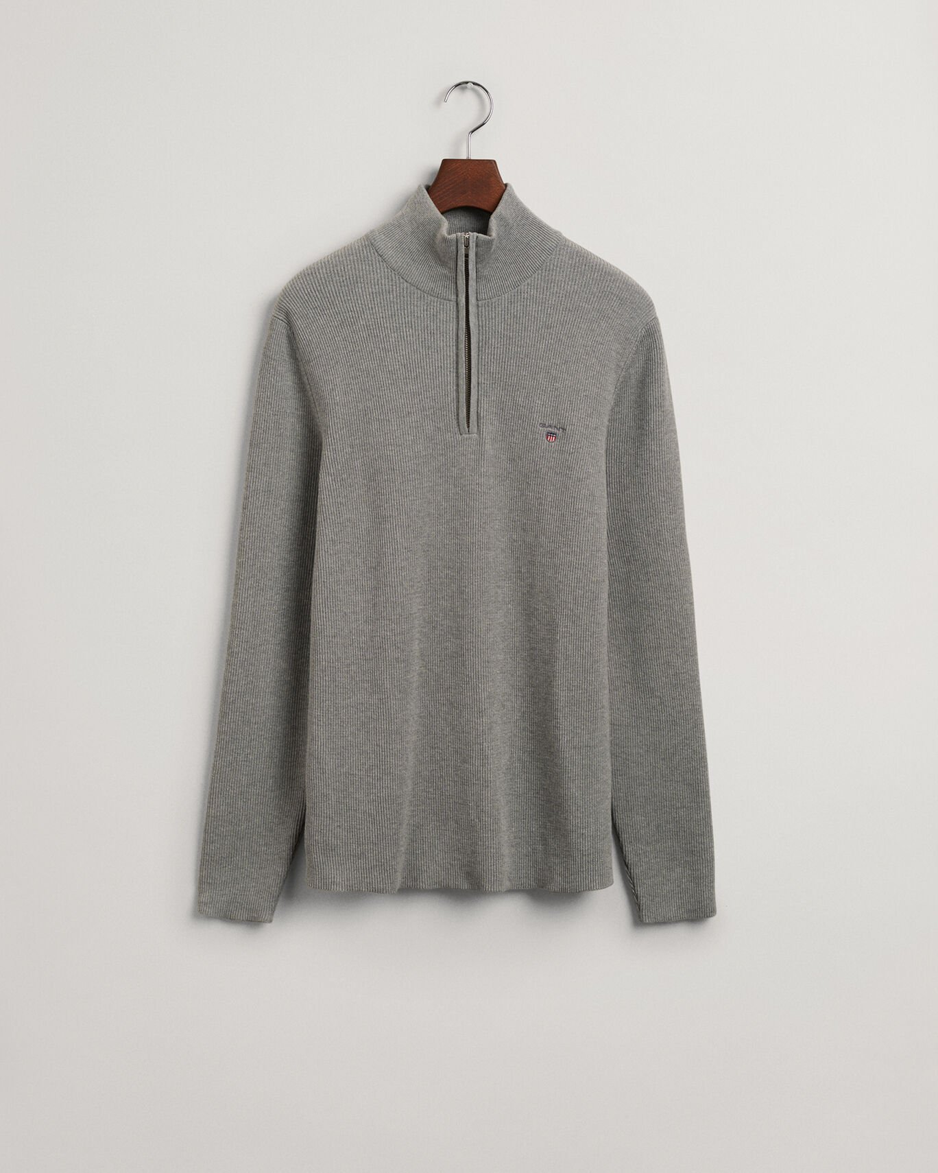 GANT TEXURE HERRINGBONE 1/2 ZIP SWEATER