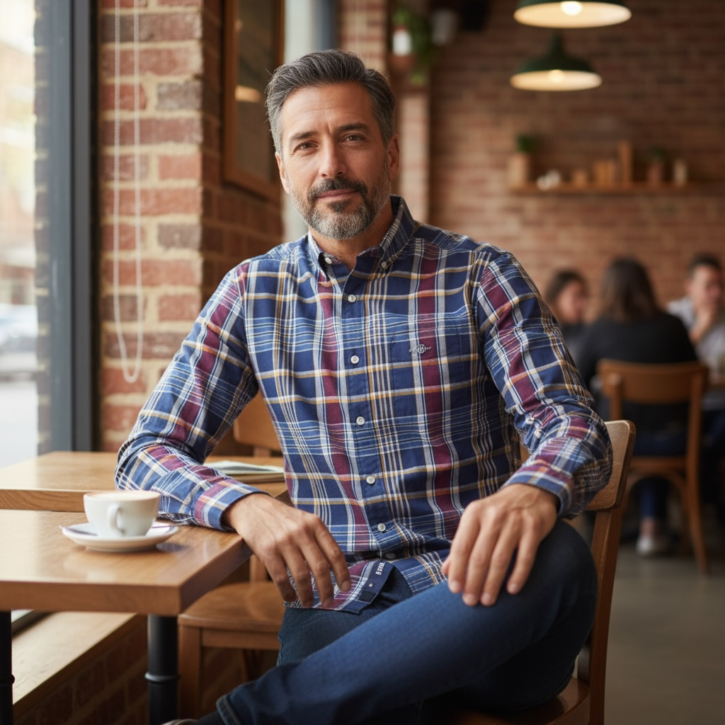 GANT REG CLASSIC POPLIN CHECK SHIRT