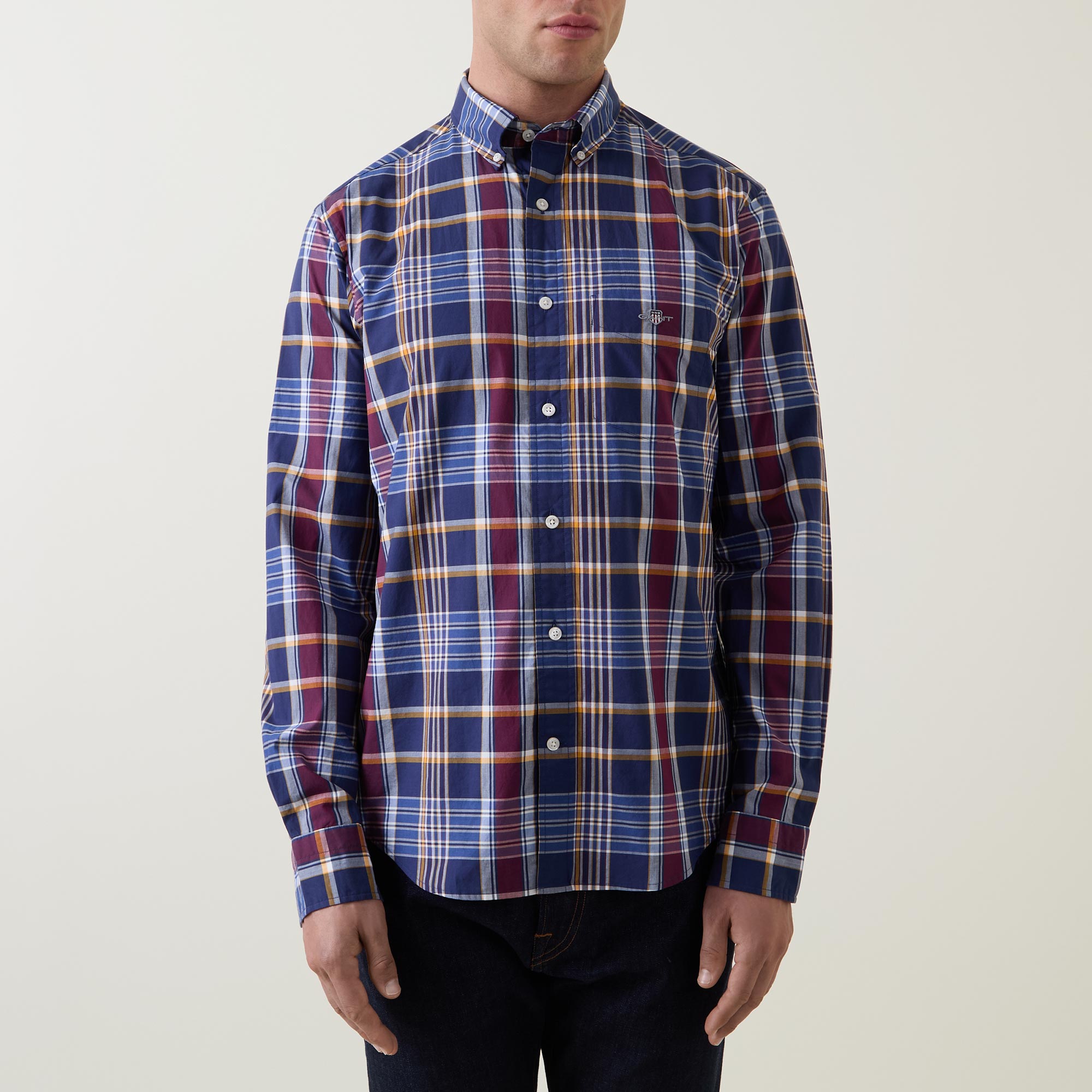 GANT REG CLASSIC POPLIN CHECK SHIRT