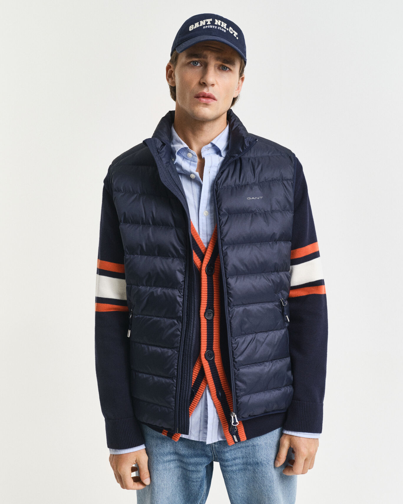 GANT NAVY LIGHT DOWN VEST GILET