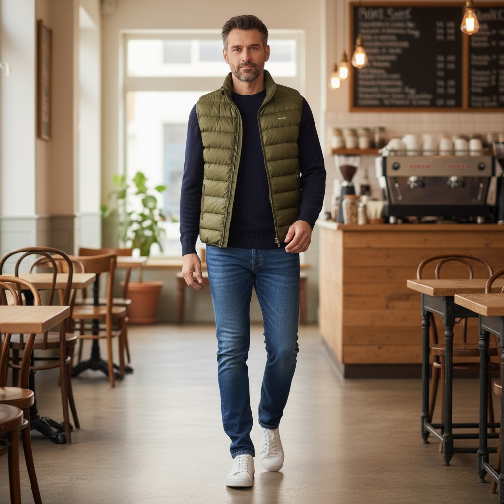 GANT GREEN LIGHT DOWN VEST GILET