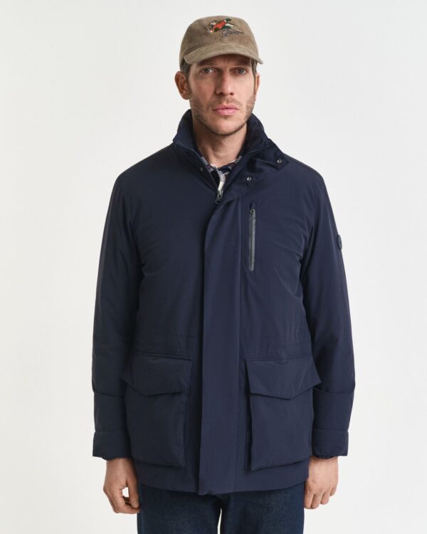 GANT DOUBLE MID LENGTH NAVY JACKET - Image 3