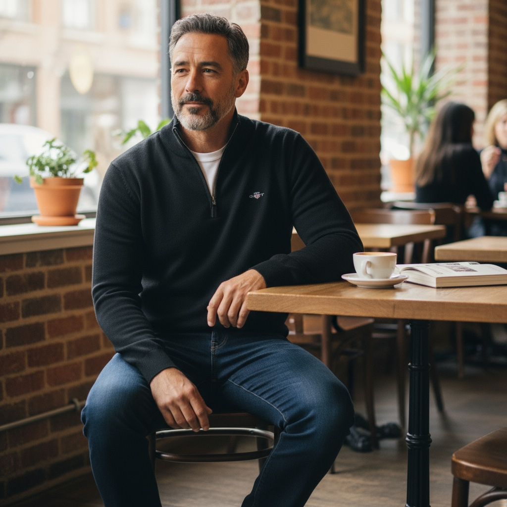 GANT CLASSIC COTTON 1/2 ZIP SWEATER