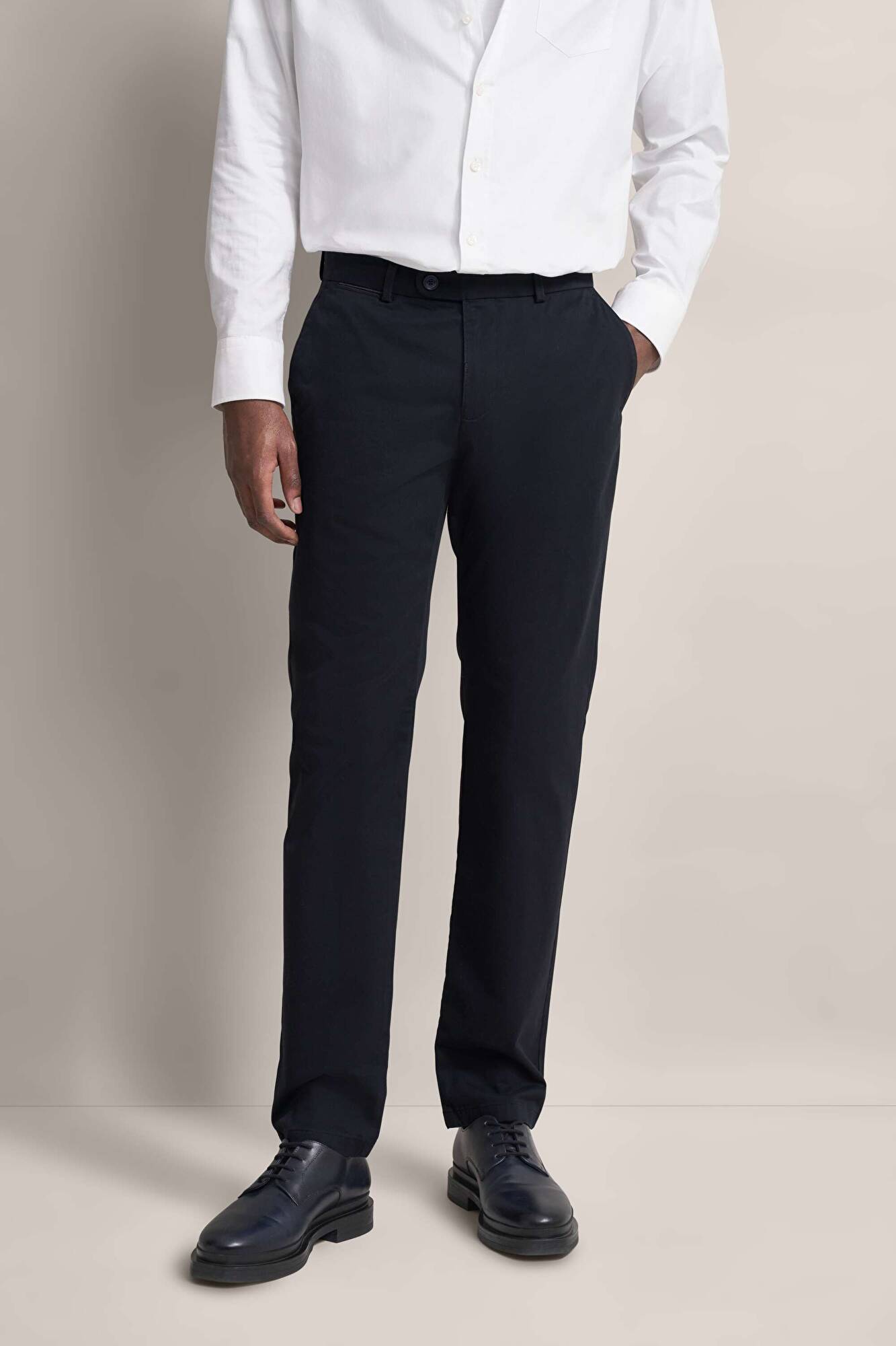 BUGATTI NAVY TAPPERED CHINOS