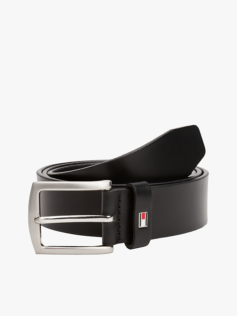TOMMY HILFIGER NAVY LEATHER BELT