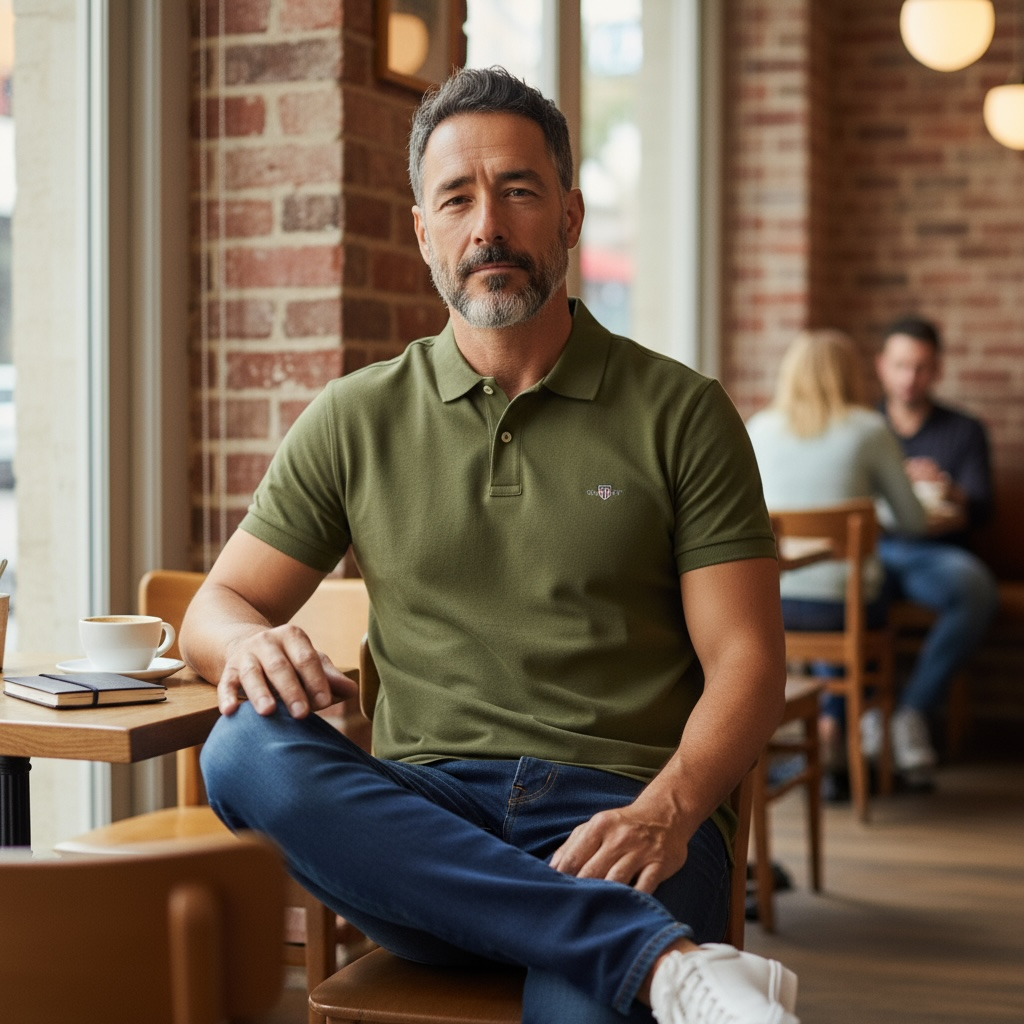 GANT OLIVE SHIELD POLO