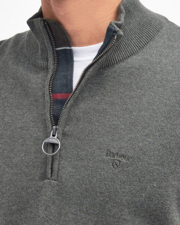 BARBOUR COTTON 1/2 ZIP KNITTED SWEATER - Image 3