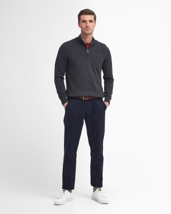 BARBOUR COTTON 1/2 ZIP KNITTED SWEATER - Image 2