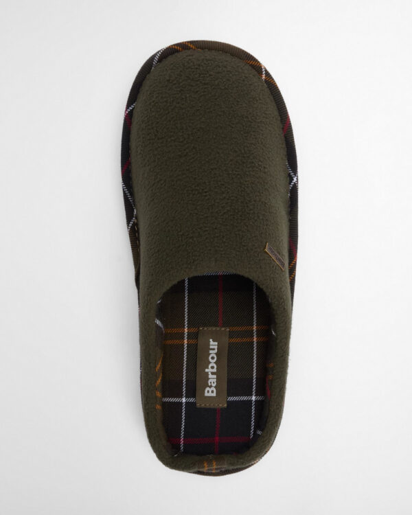 BARBOUR HEXHAM OLIVE SLIPPERS - Image 4