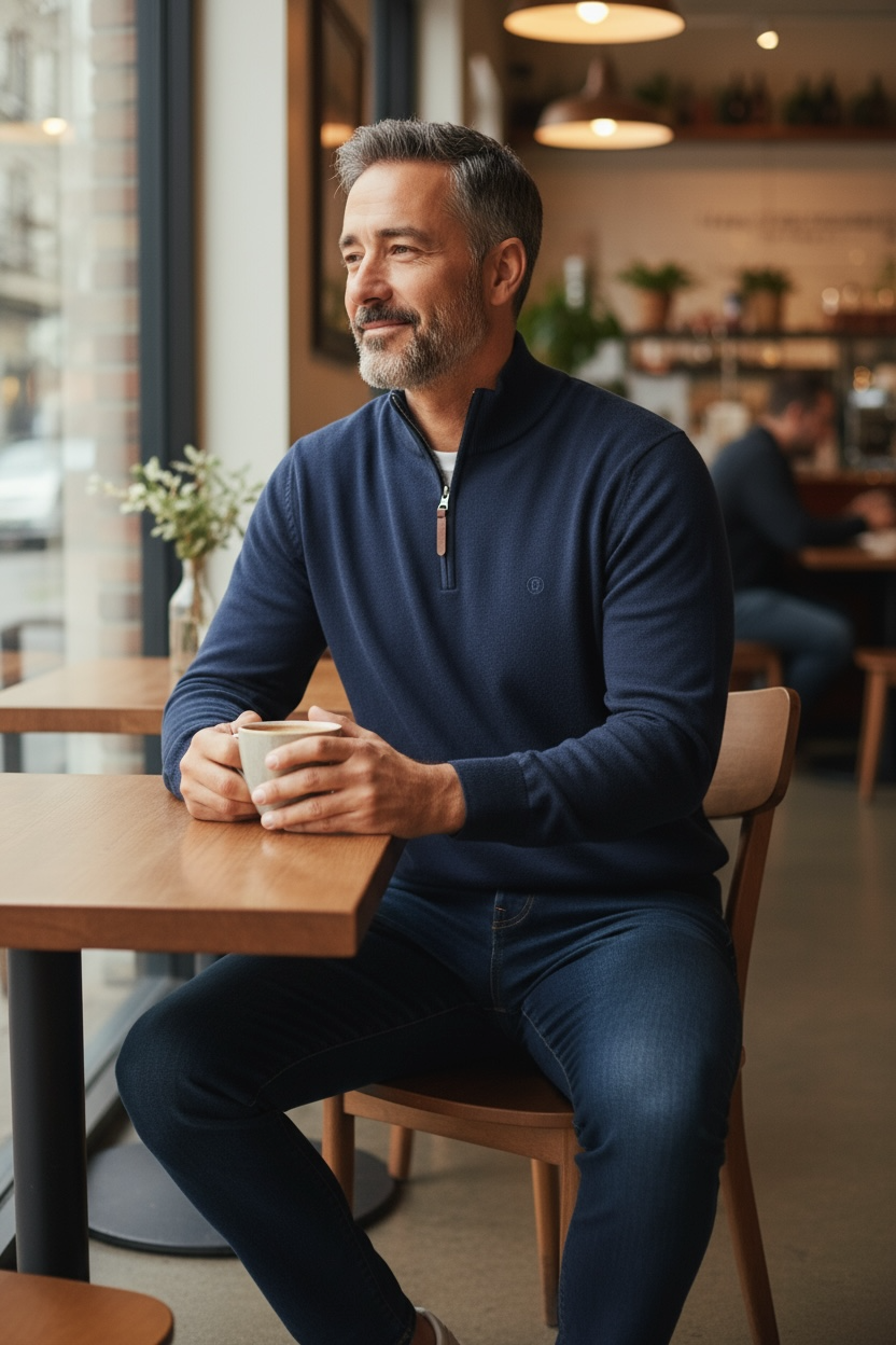 BUGATTI 1/4 ZIP TROYER KNIT