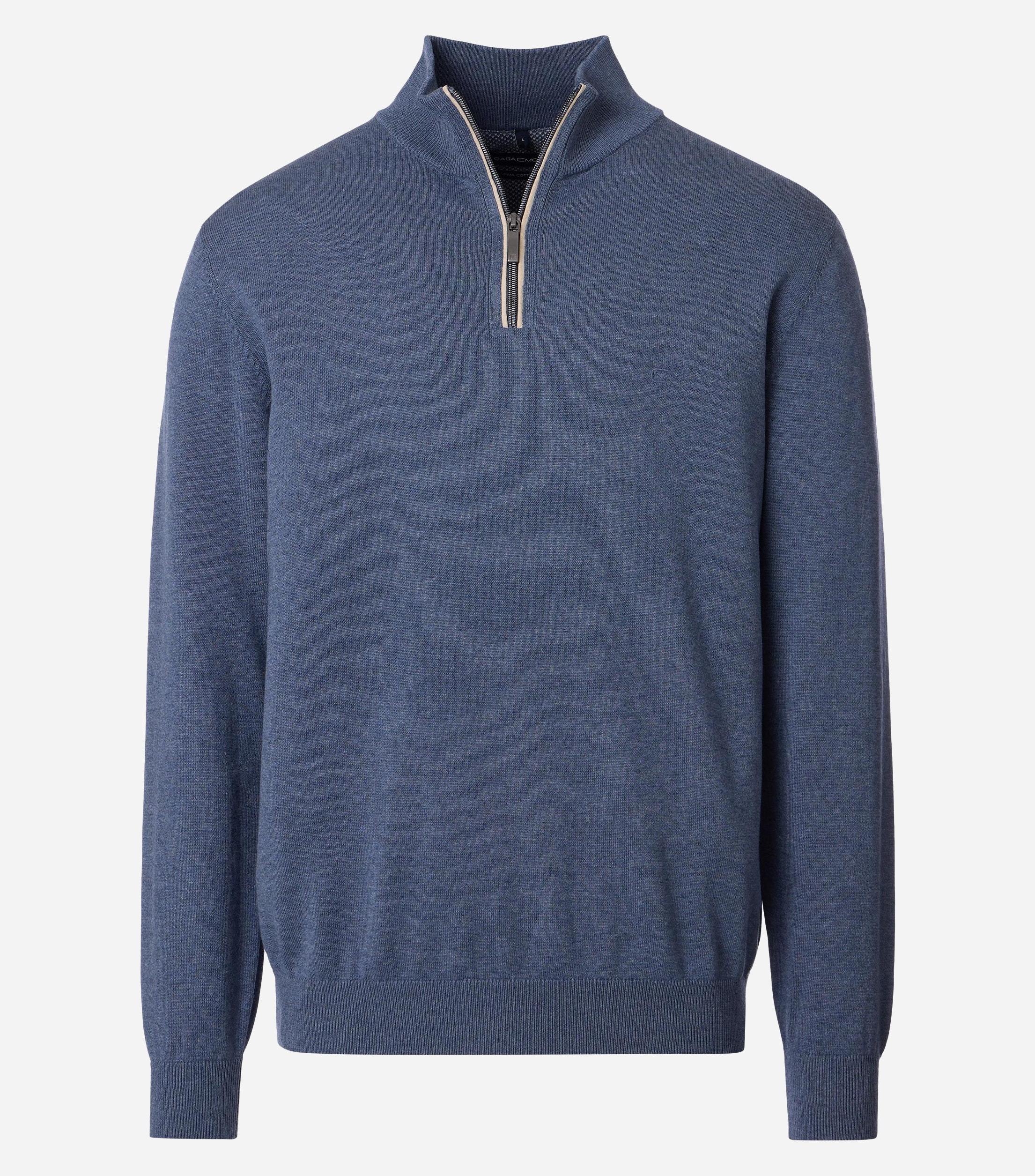 CASA MODA INDIGO ZIP SWEATER