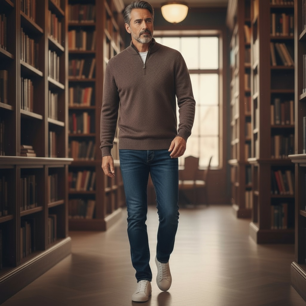 CASA MODA WOOL ZIP SWEATER