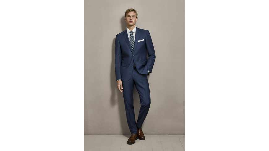 CARL GROSS TRAVEL  SIMSON BLUE SUIT JACKET