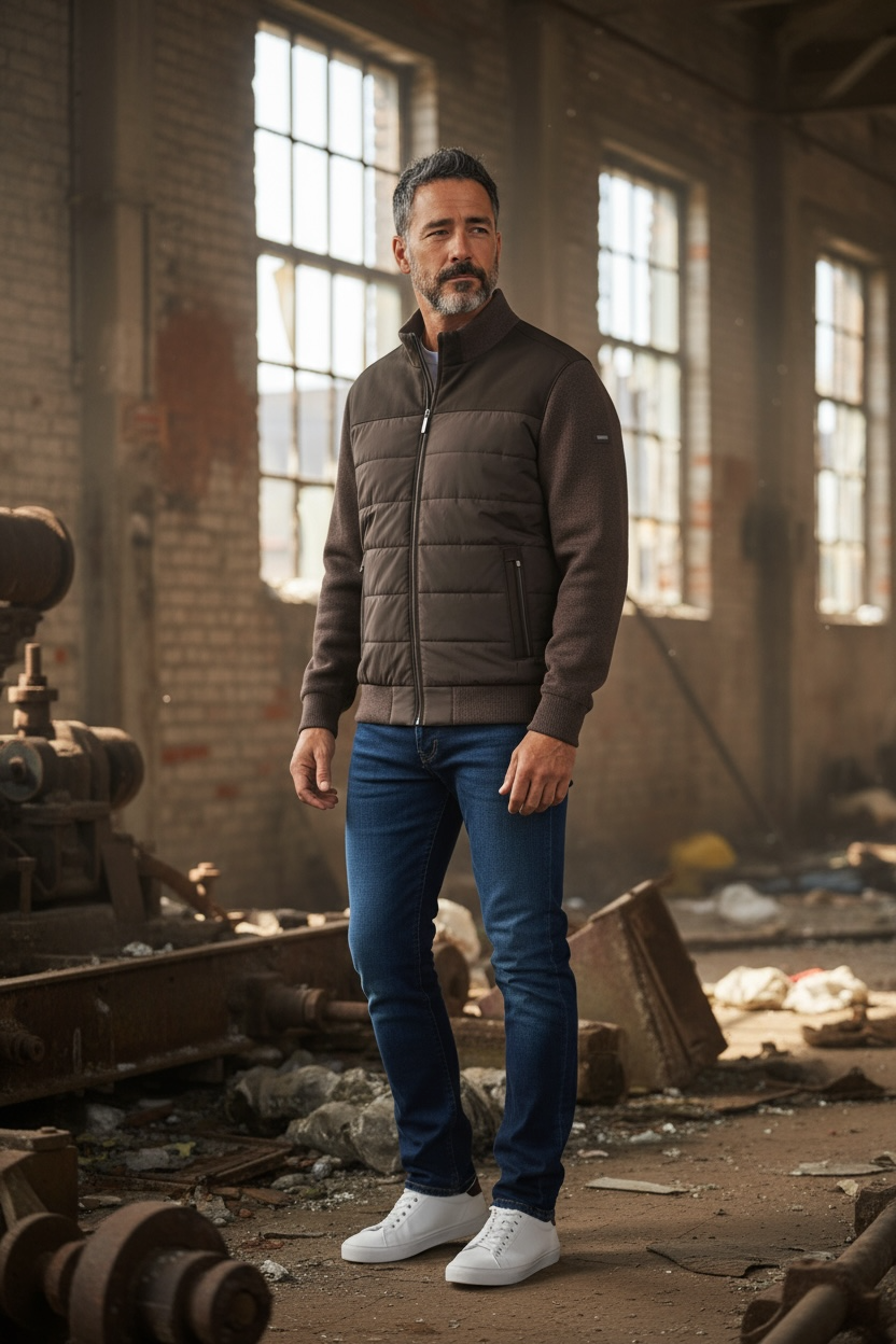 BUGATTI BROWN HYBRID JACKET