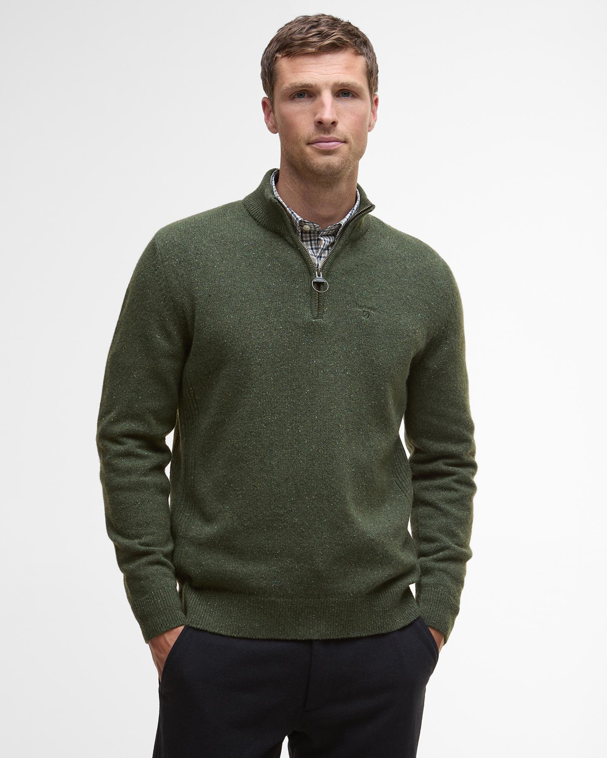 BARBOUR ESS TISBURY 1/2 ZIP SWEATER