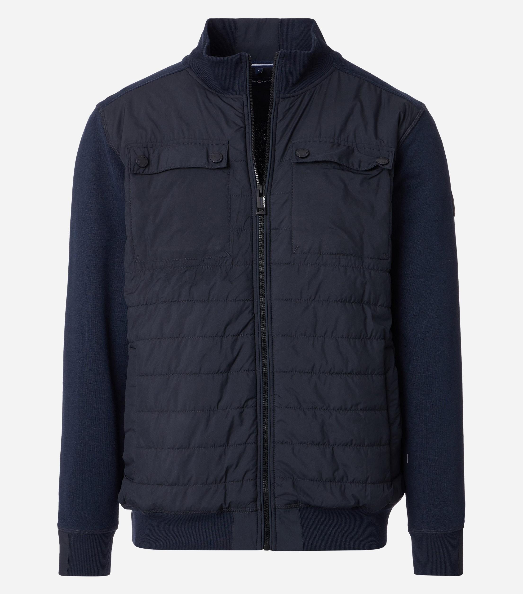 CASA MODA NAVY FULL ZIP SWEATER