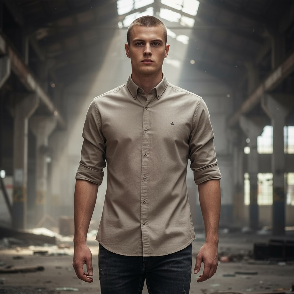 CALVIN KLEIN LS SOLID OXFORD SHIRT