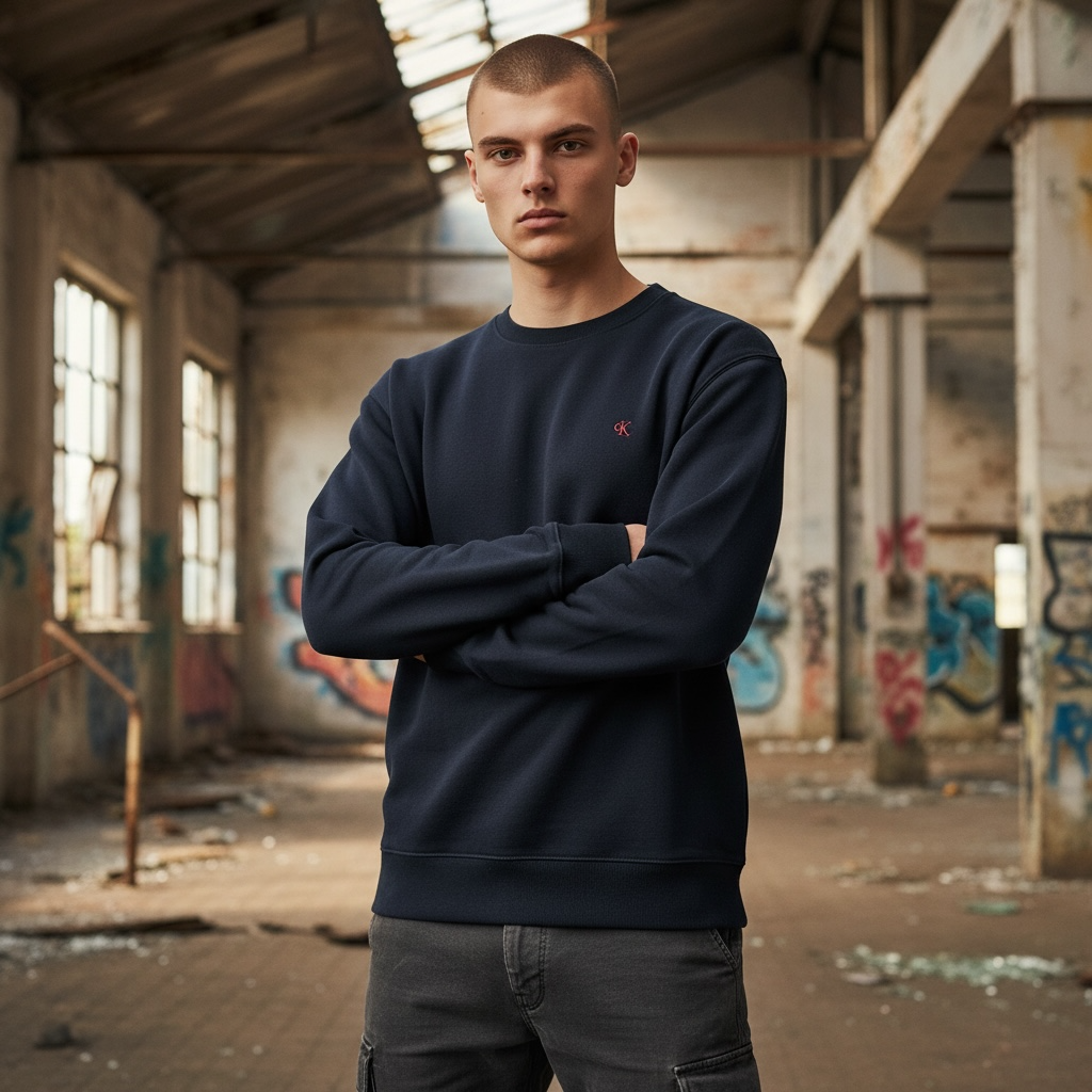 CALVIN KLEIN LS COTTON CREW SWEAT