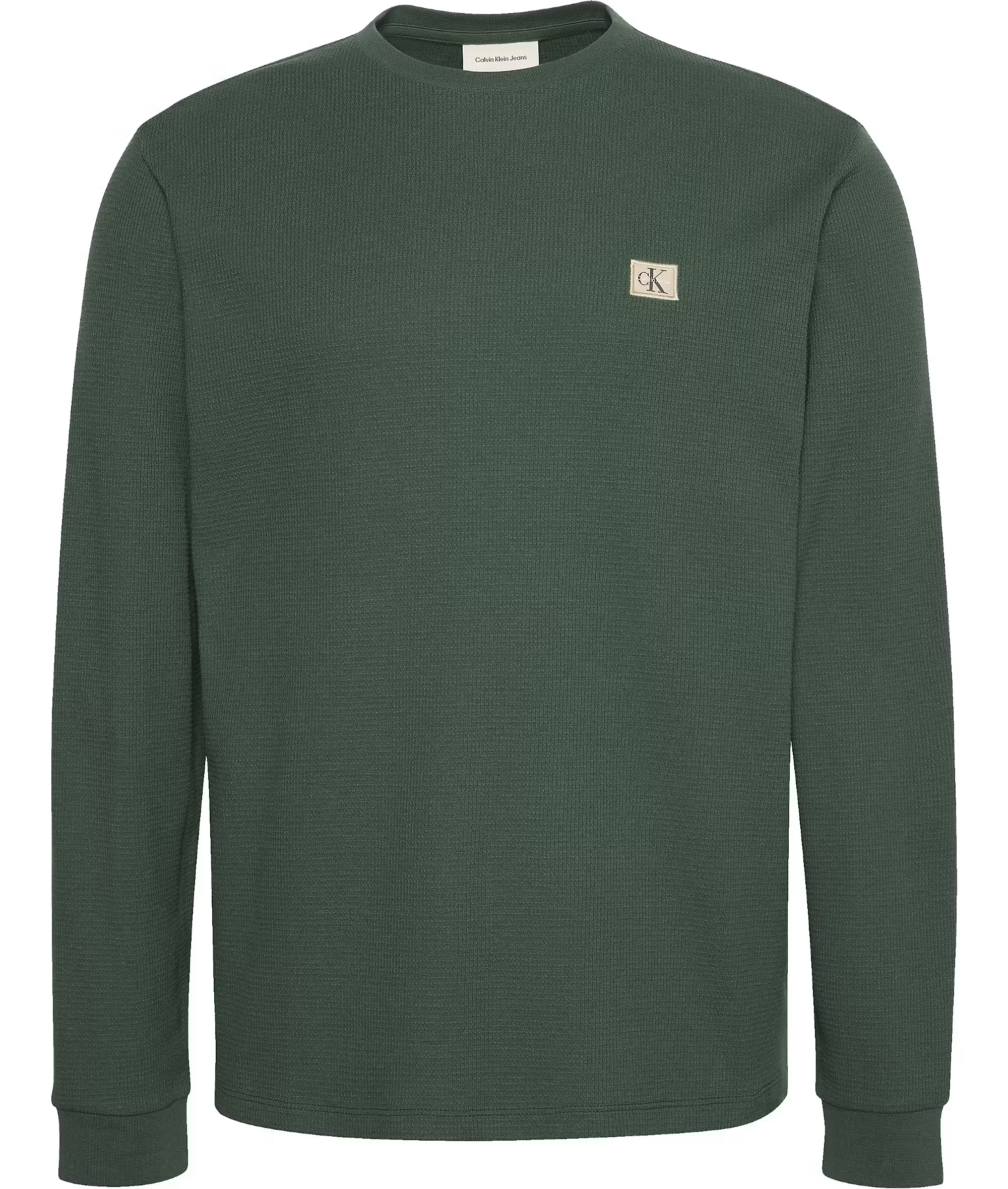 CALVIN KLEIN WAFFLE BADGE LS SWEAT
