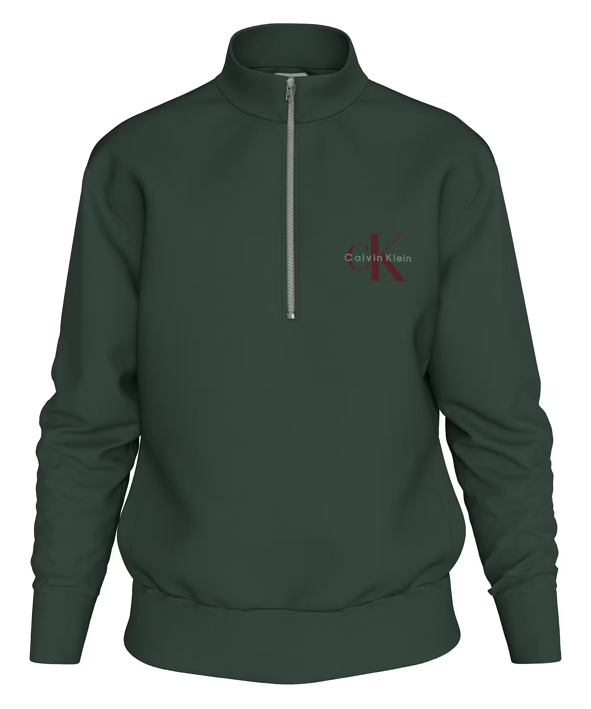 CALVIN KLEIN 350 TERRY MONOGRAM ZIP SWEAT