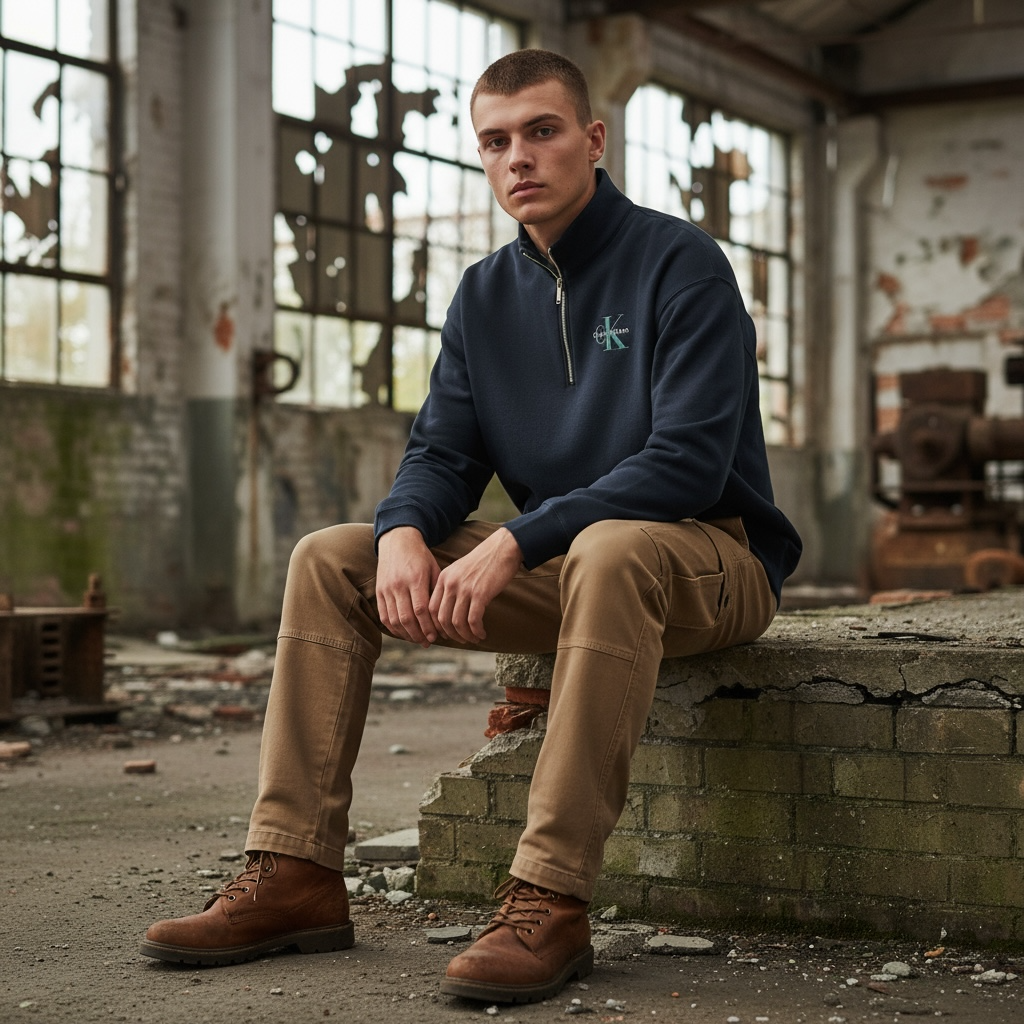 CALVIN KLEIN 350 TERRY MICRO MONAGRAM ZIP SWEAT