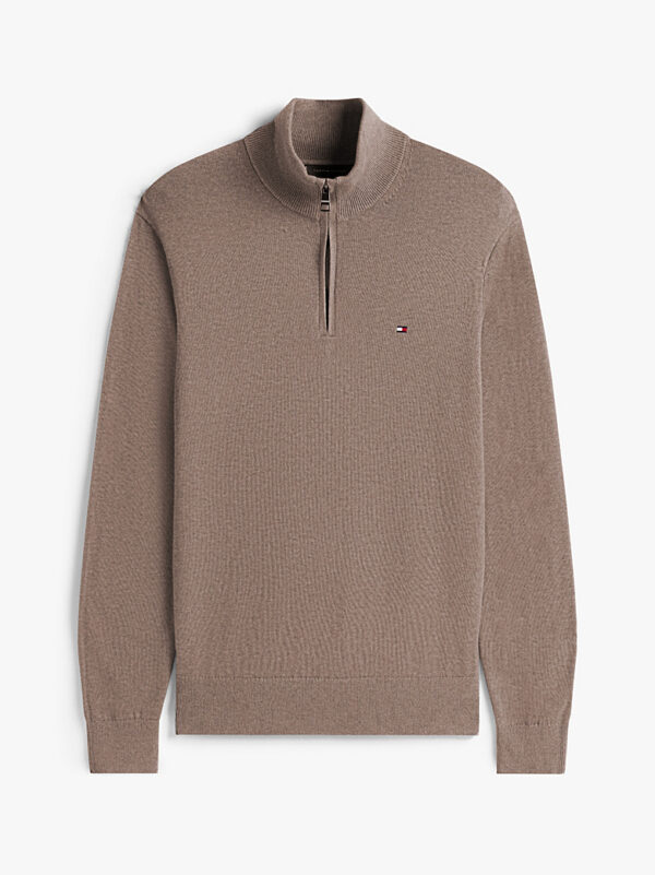 TOMMY HILFIGER PIMA ORG COTTON CASHEMERE ZIP SWEATER - Image 2