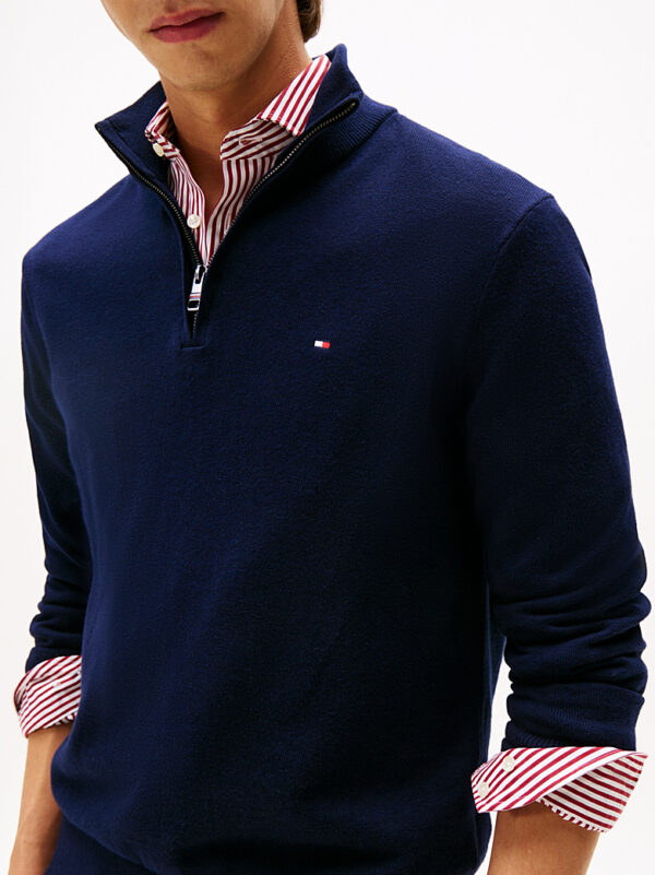TOMMY HILFIGER PIMA ORG COTTON CASMERE ZIP SWEATER - Image 2